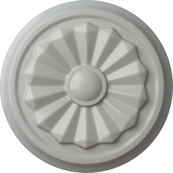 Ekena Millwork Olivia Ceiling Medallion (Fits Canopies up to 2 1/8"), Hand-Painted Frost, 7 7/8"OD x 1 1/8"P CM07OLFRF - main